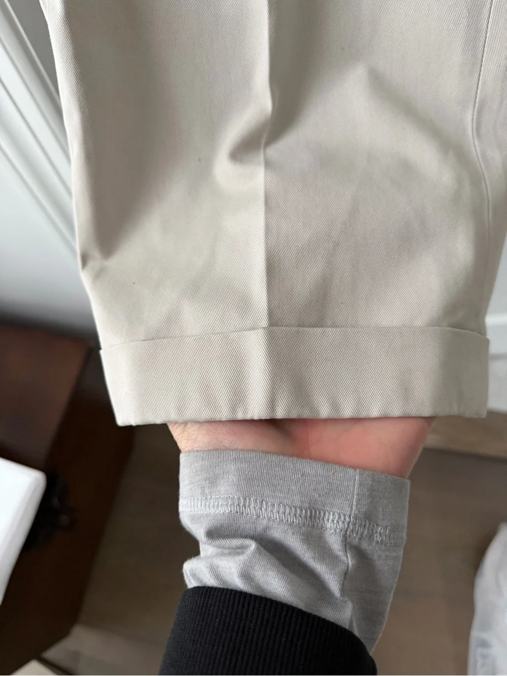 Brooks Brothers Advantage Chino Elliott Pleated Pants Men’s 36x30 Beige Cotton